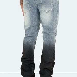 NVLTY LONDON VINTAGE FLARE DEEP FADE JEANS BLUE SIZE 36